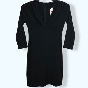 Fraiche by J Black Long-Sleeved Mini Cocktail Dress Sz Sm